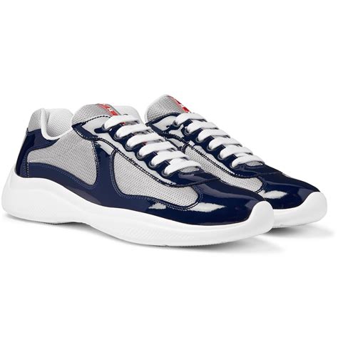 prada navy blue sneakers|Prada americas cup navy.